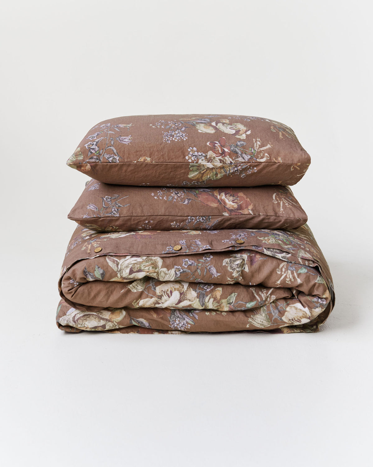 Heritage garden print linen duvet cover set (3 pcs)
