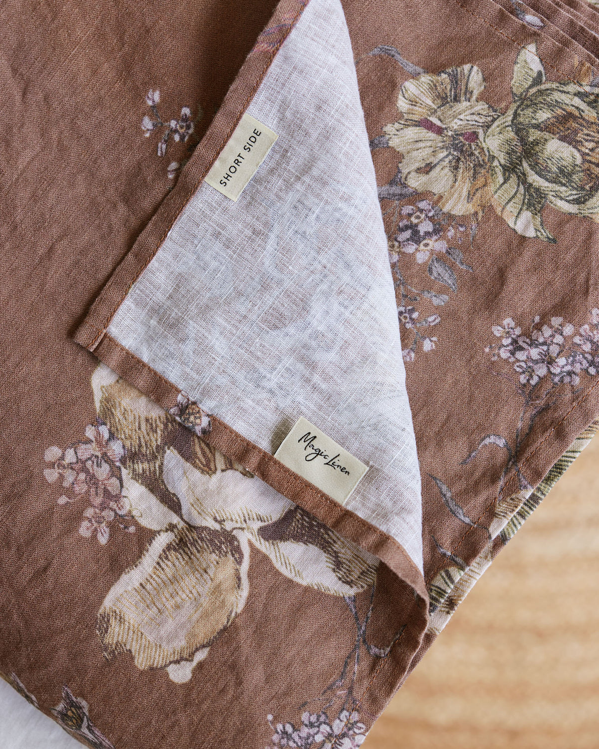 Heritage garden print linen sheet set (4 pcs)