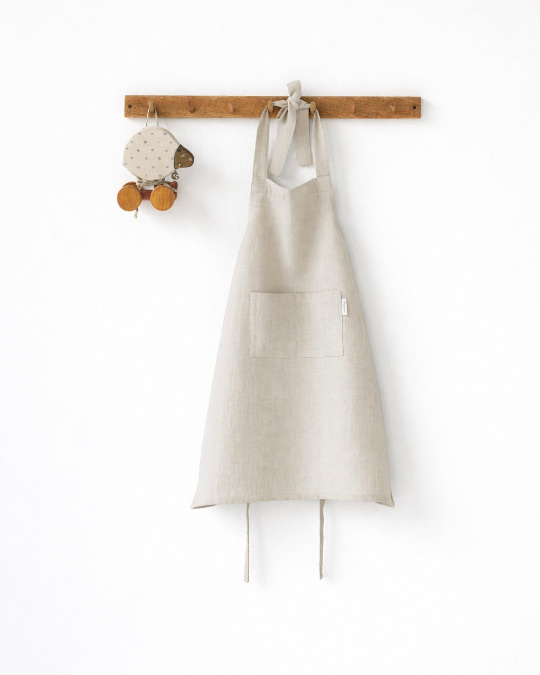 Leinenschürze für Kinder in Blaumeliert