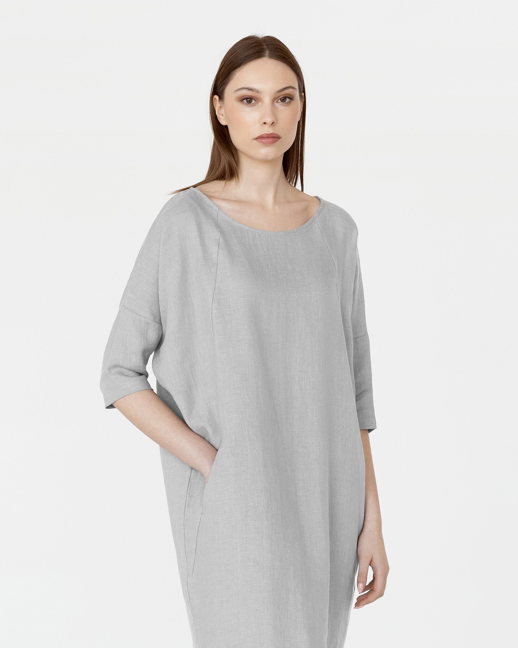 Loose Linen Dress ARUBA in Various Colors | MagicLinen 