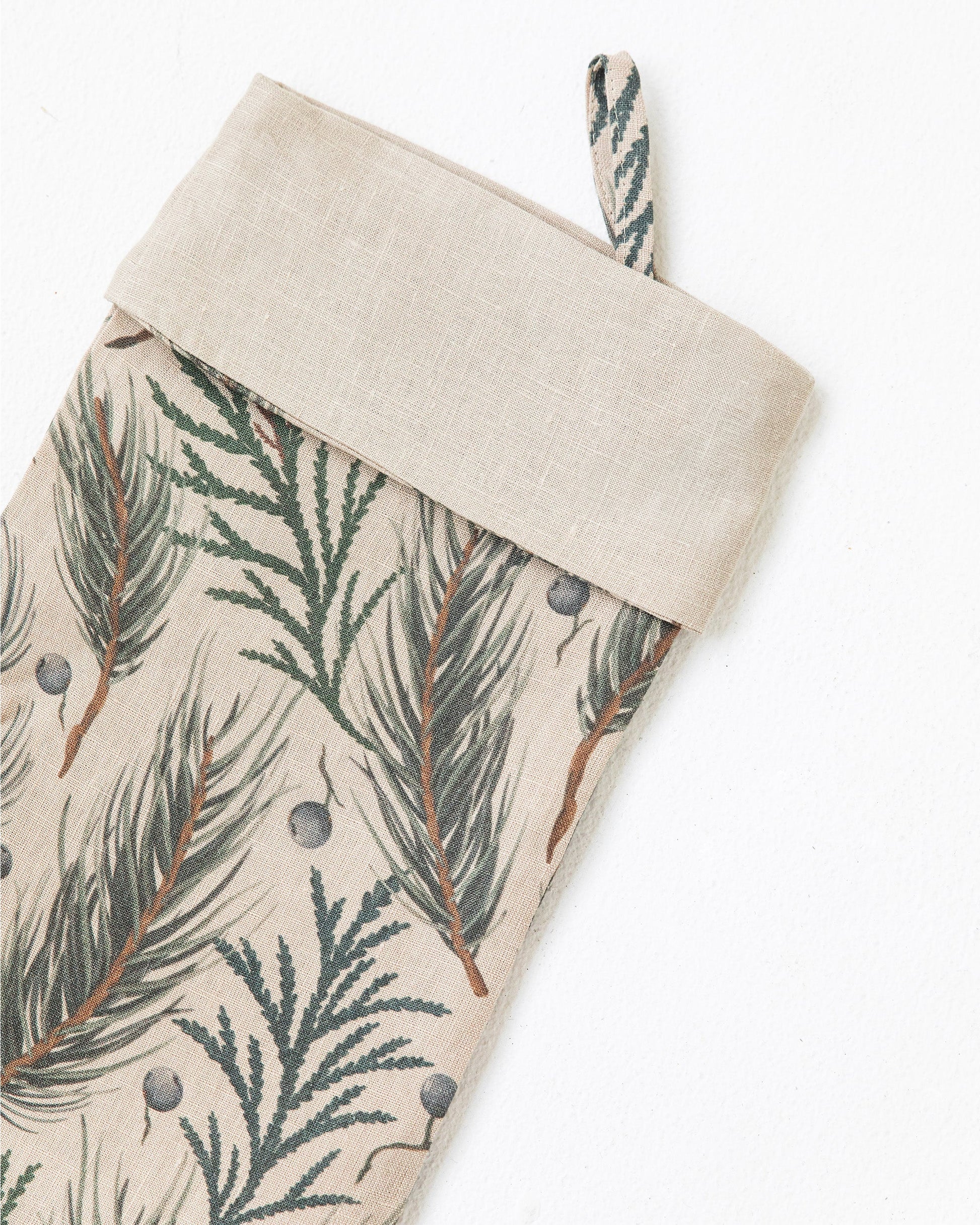 Christmas Stocking in Natural & Winter print