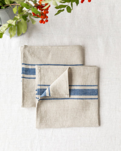 French style linen napkin set of 2