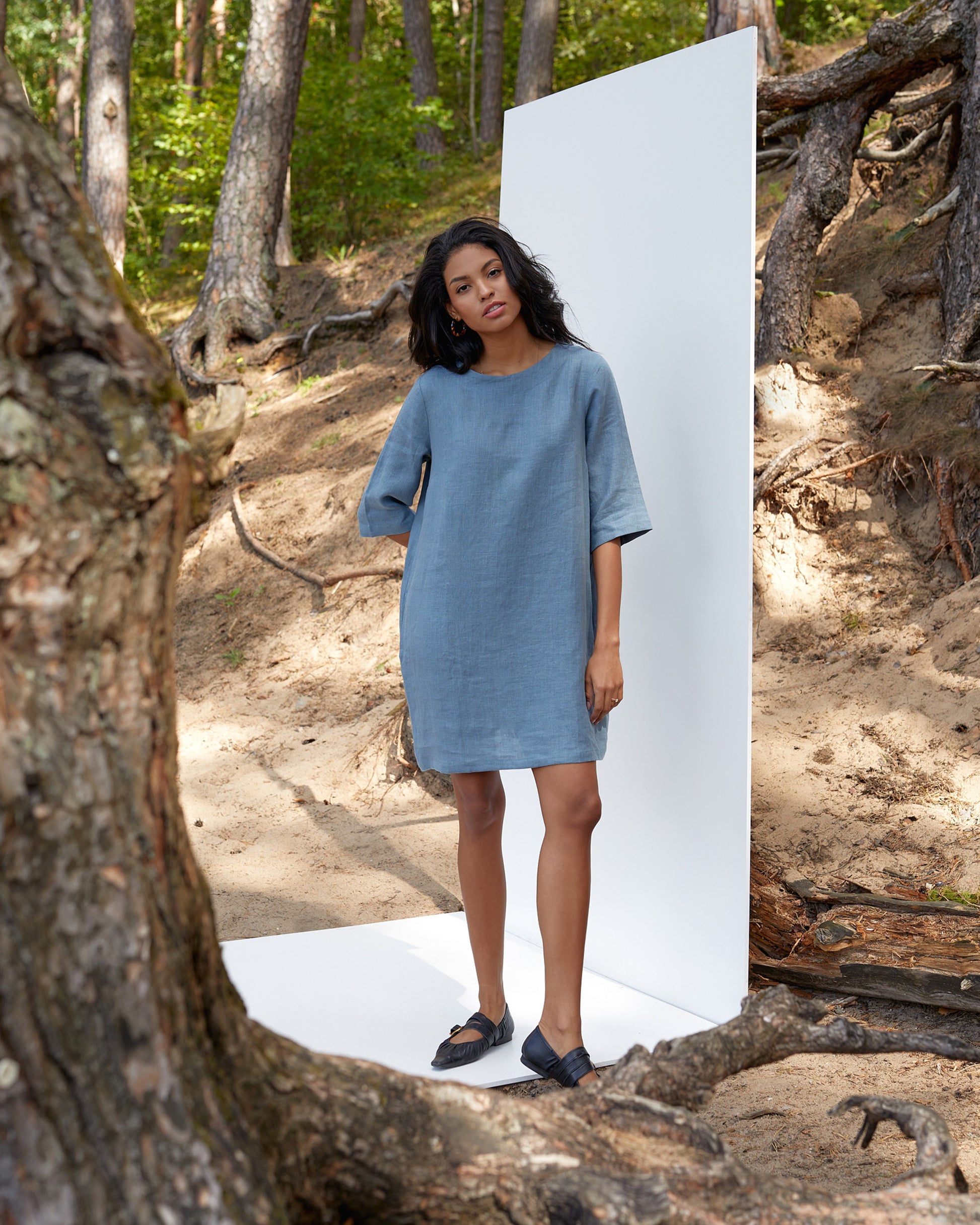 Linen tunic dress LASTRES in Various colors - MagicLinen