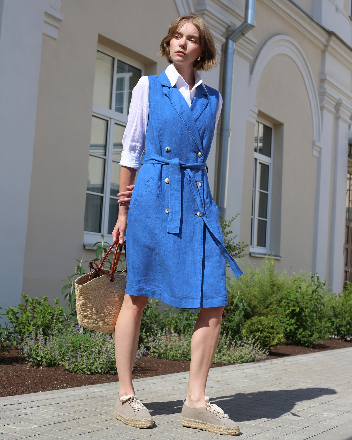 Trench linen dress LISBON