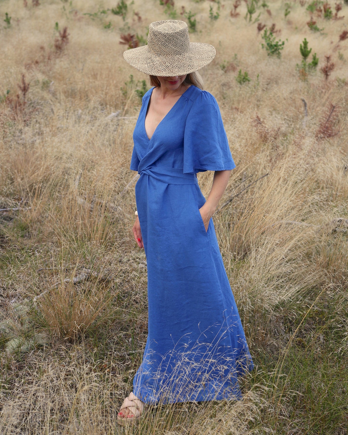 Maxi-Leinenkleid AGRA in verschiedenen Farben
