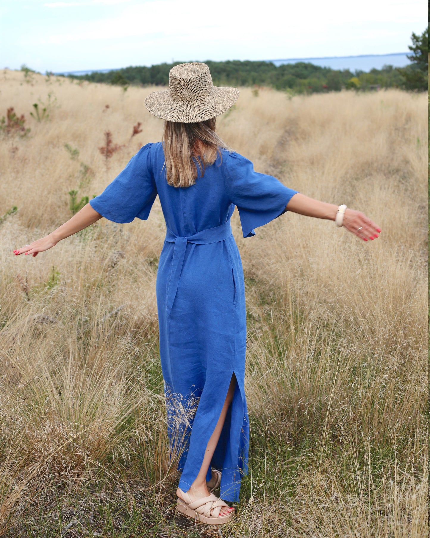 Maxi-Leinenkleid AGRA in verschiedenen Farben