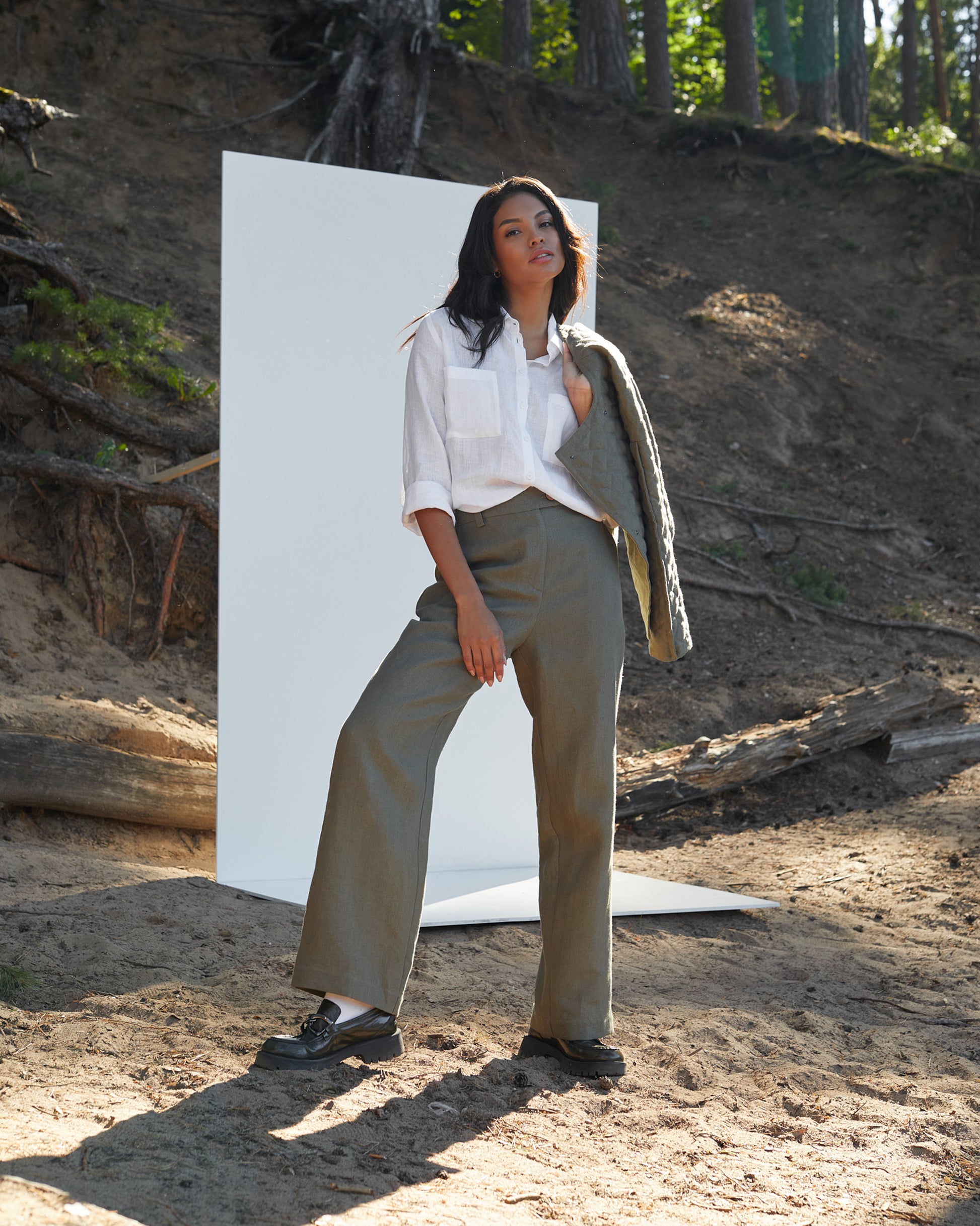 Linen pants Naples in Dark green | MagicLinen Linen pants Naples in Dark green | MagicLinen