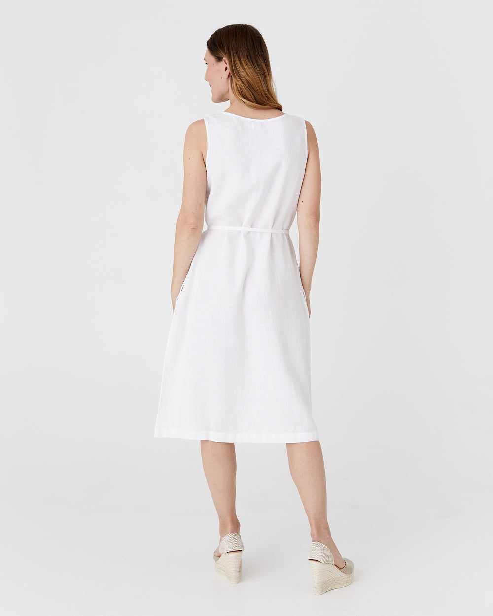 Basic linen dress OIA in White | MagicLinen XS Basic linen dress OIA in White | MagicLinen XS