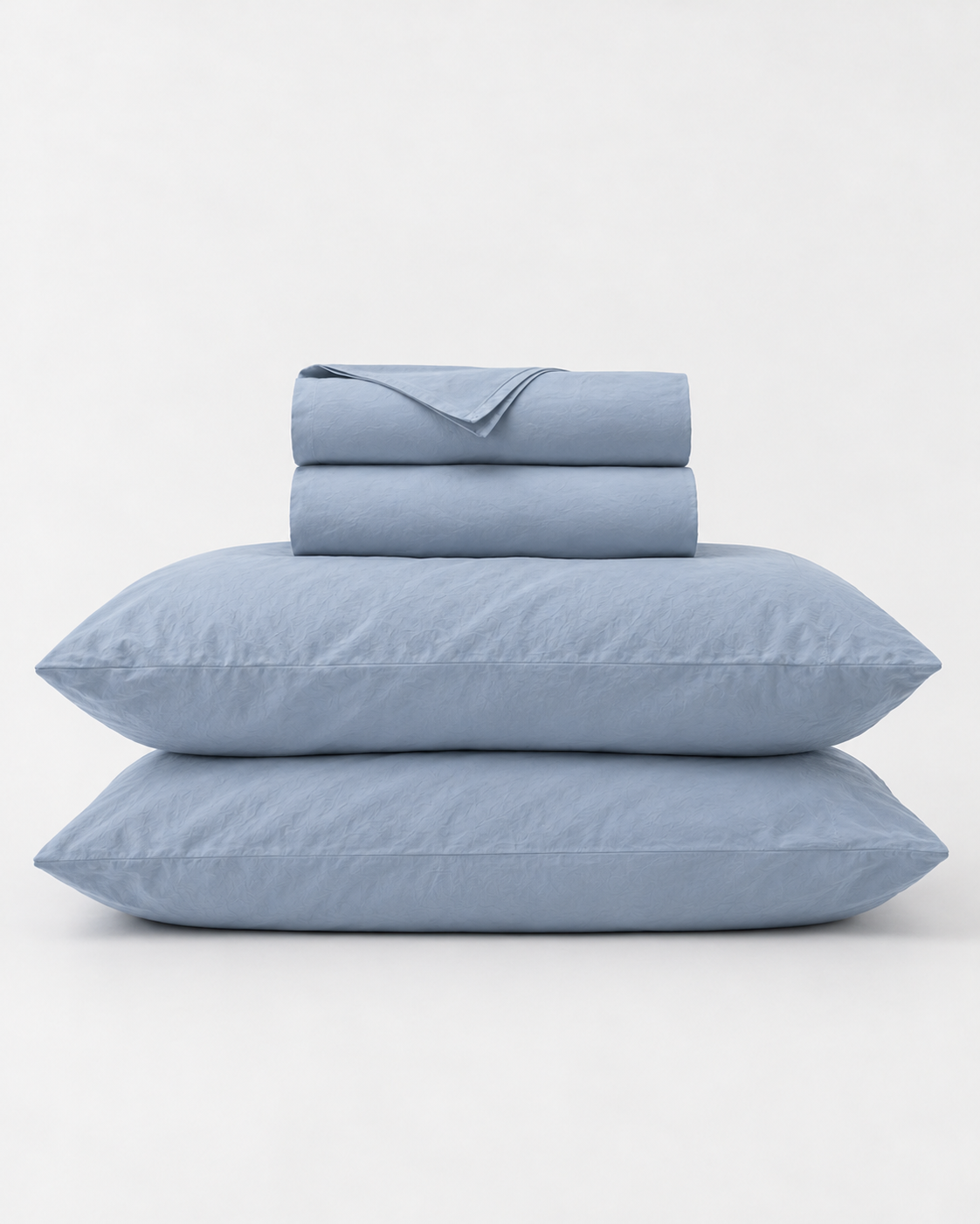 Percale sheet set in Powder Blue (4 pcs)