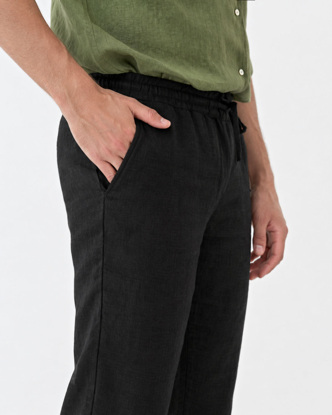 Herren Leinenhose PALERMO in Naturmeliert