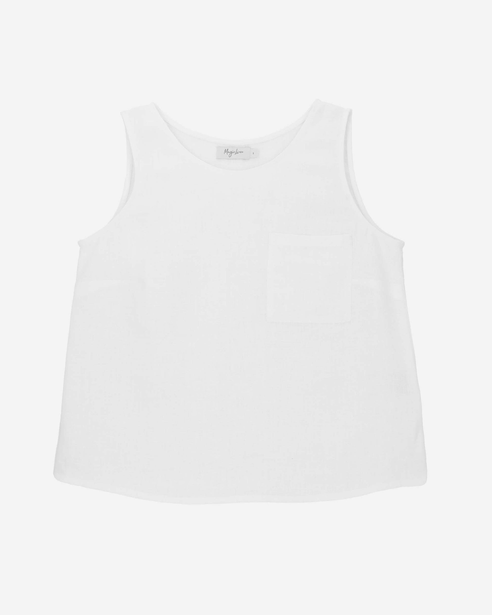 white linen top, sleeveless top women, loose tank top 1946 – XiaoLizi