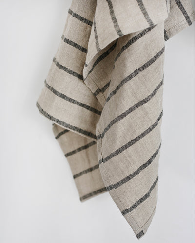 Linen tea towel in Subtle lines | MagicLinen