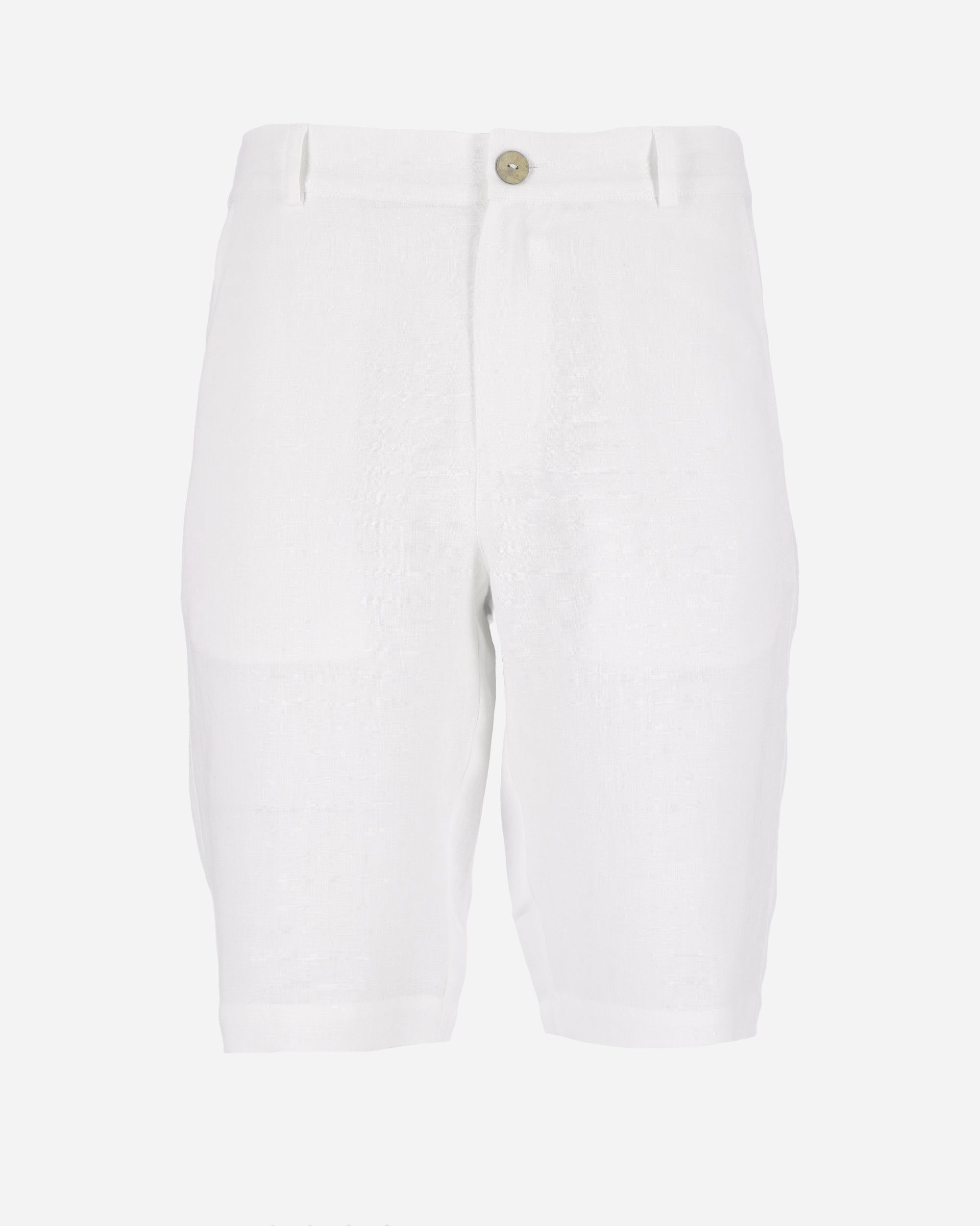 Knee-length Men's Linen Shorts VIGAN in White | MagicLinen