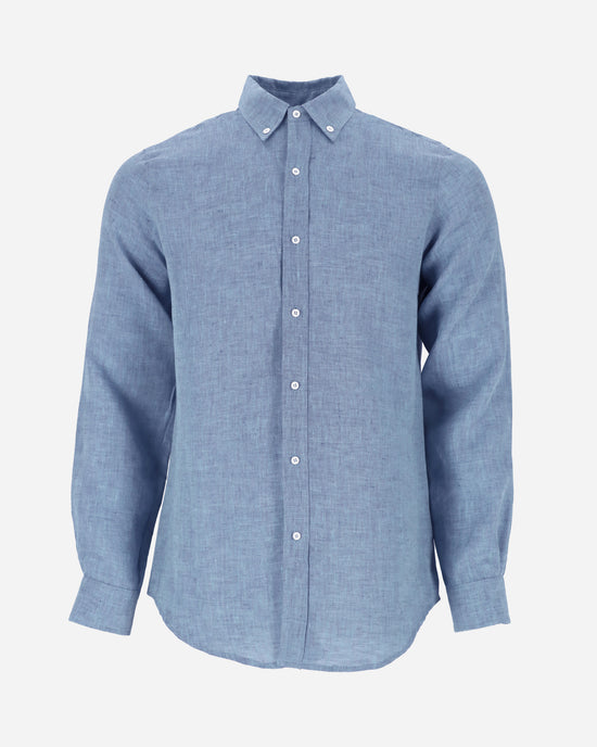 Men's Classic Linen Shirt WENGEN in Denim Chambray | MagicLinen