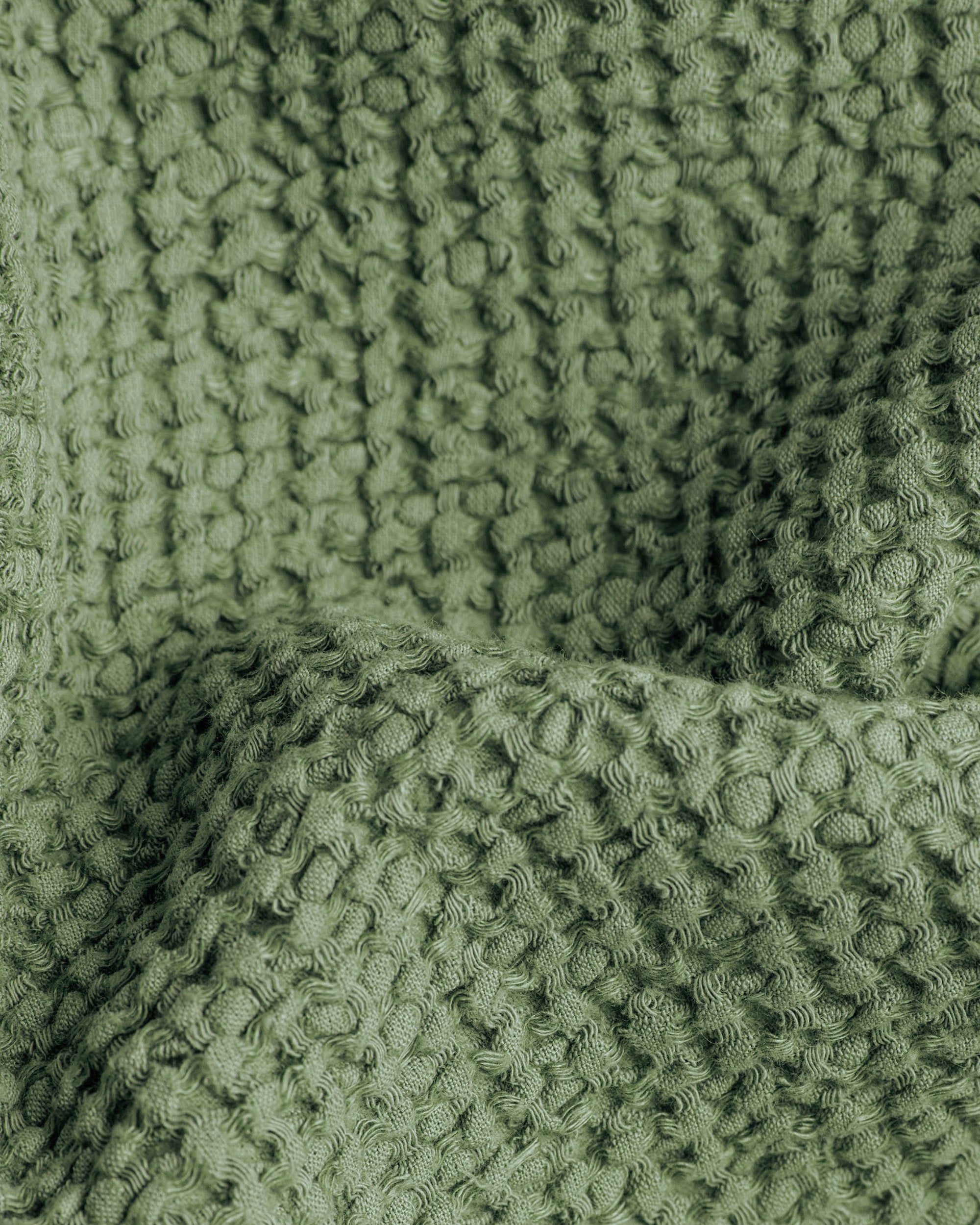 Waffle linen couch cover