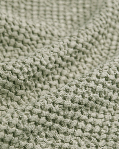 Pistachio green waffle throw - MagicLinen