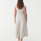 A-line Linen Dress CHILOE in Natural Melange | MagicLinen