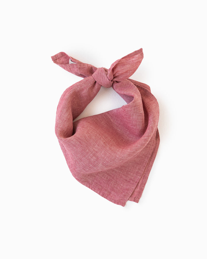 Linen Bandana in Cranberry - MagicLinen