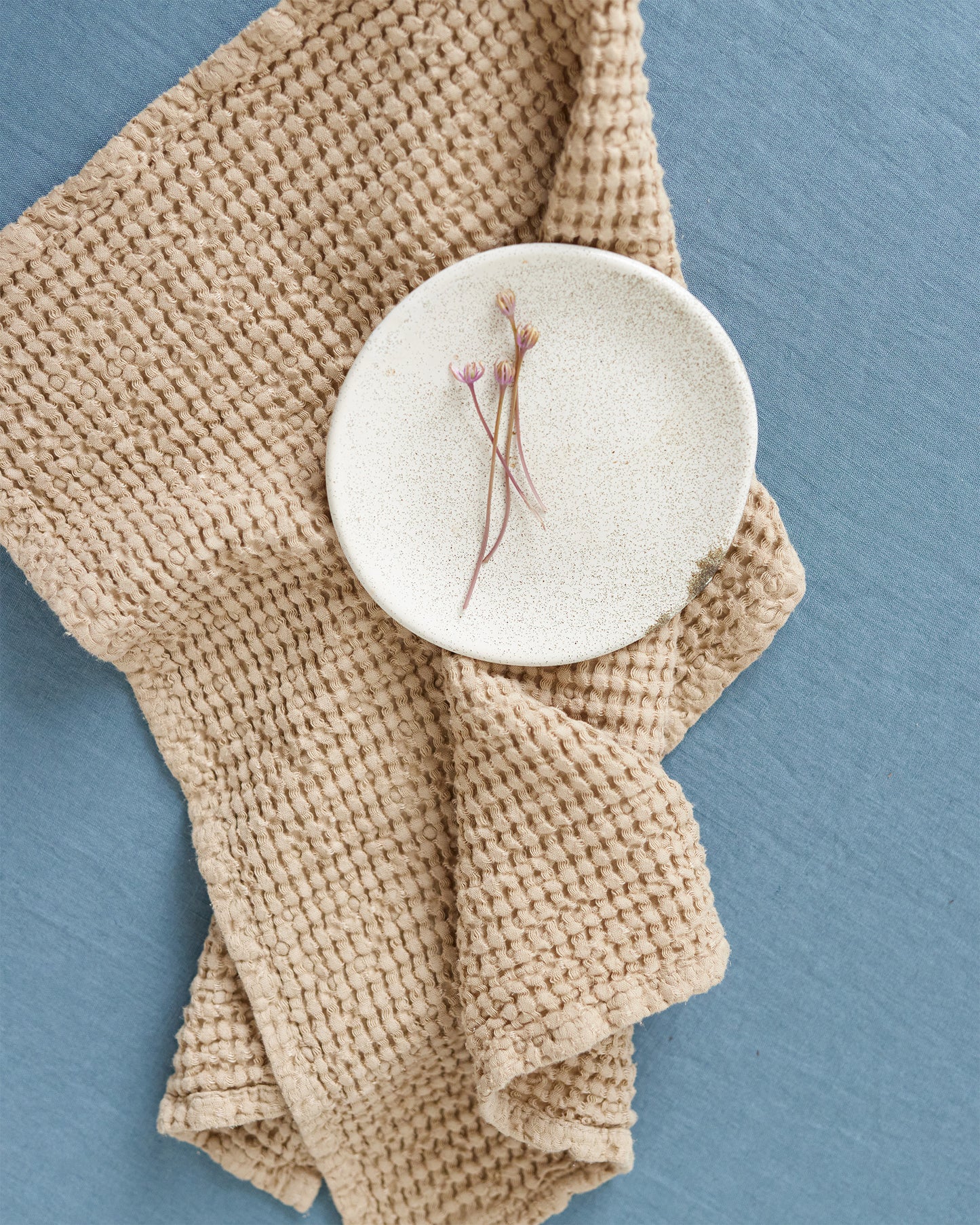 Waffle Kitchen Towel in Beige