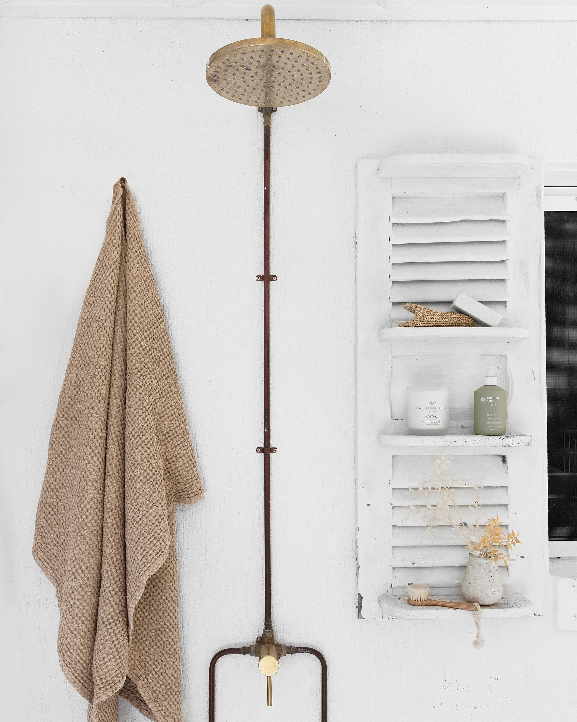 Beige Linen Towel | MagicLinen