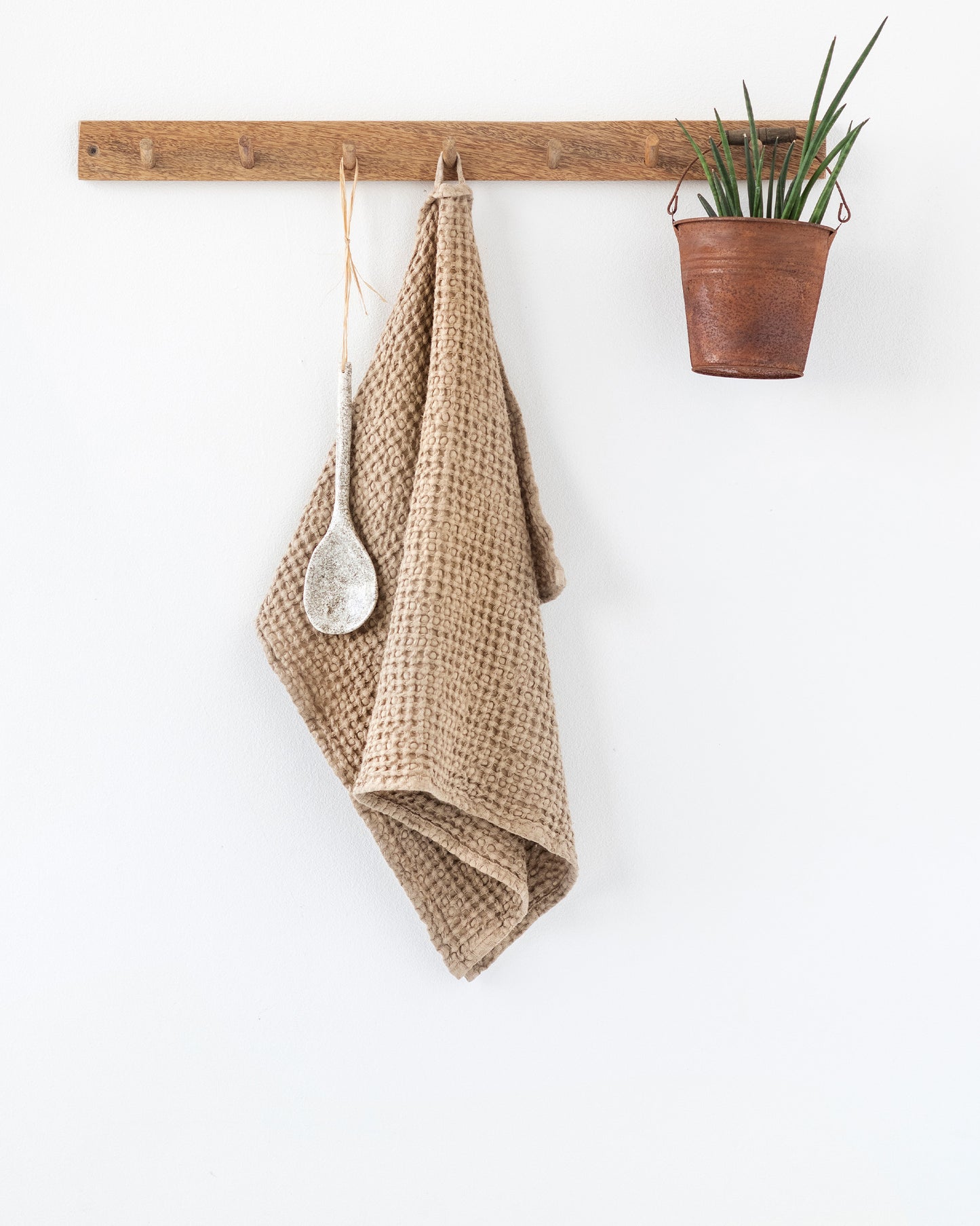 Waffle Kitchen Towel in Beige