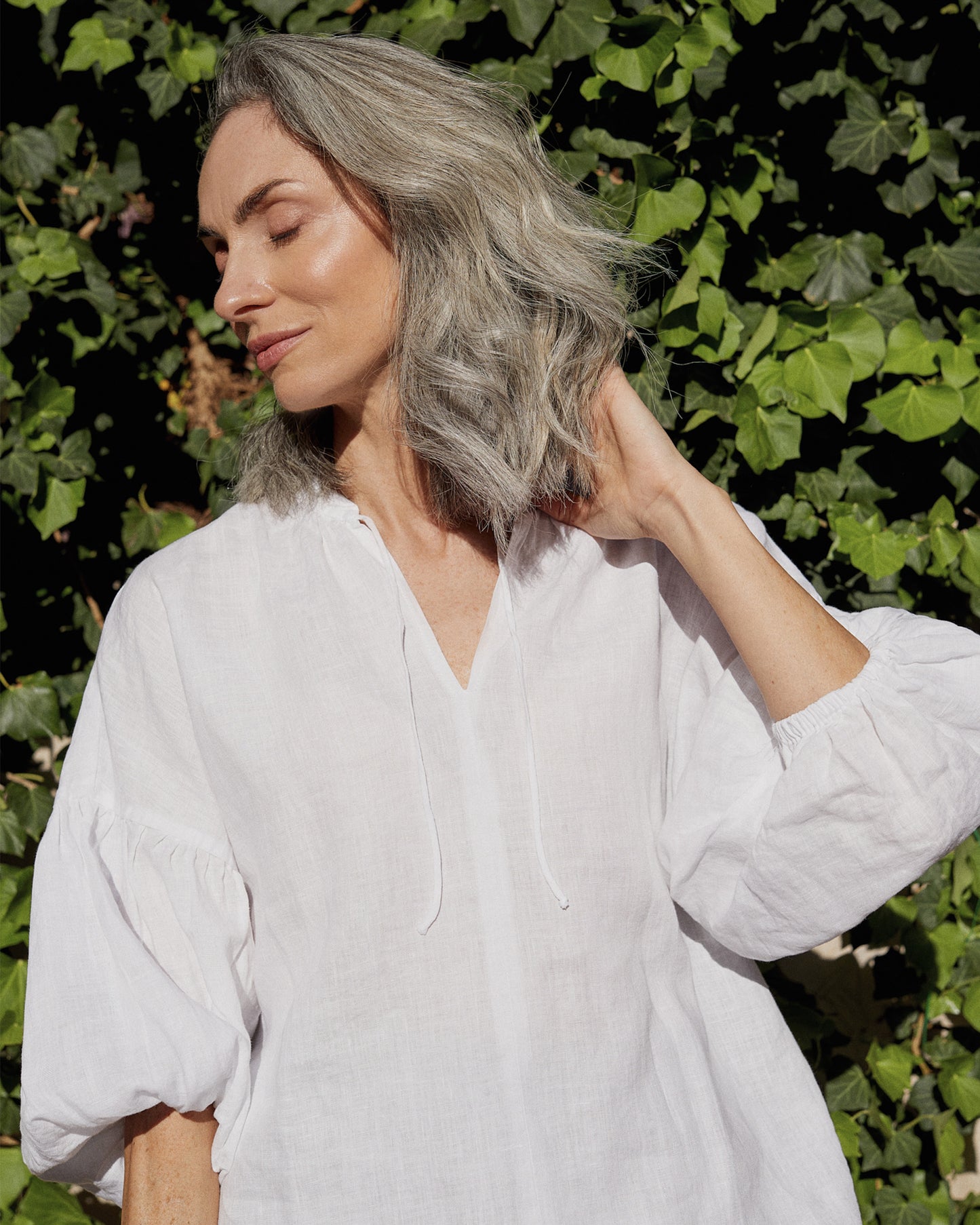 Linen blouse MANADO in White