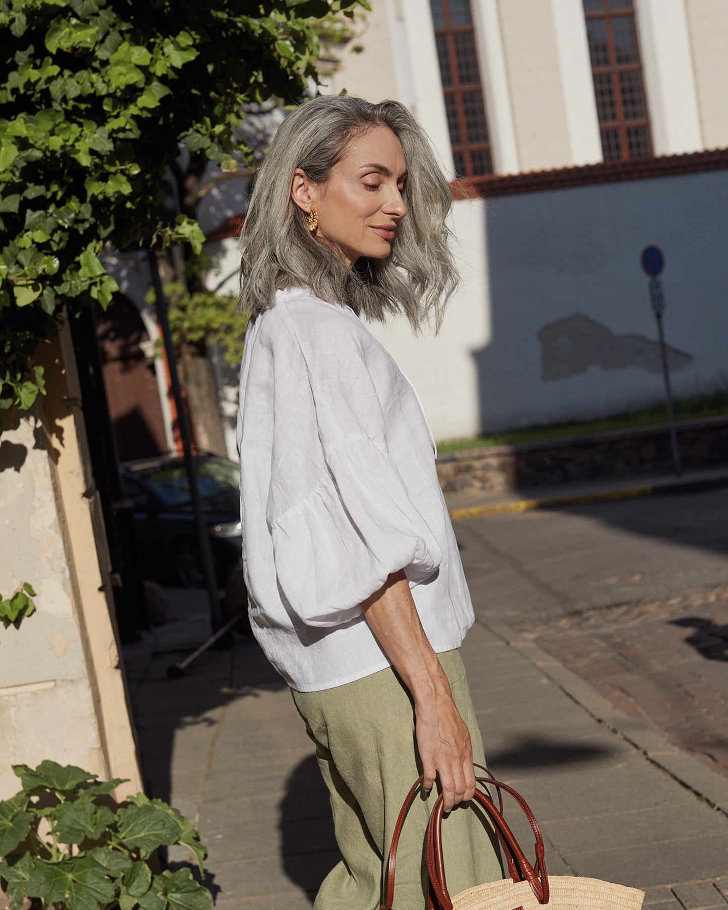 Linen blouse MANADO in White