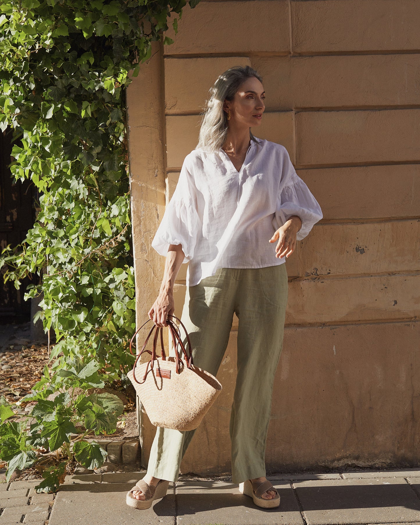 Linen blouse MANADO in White