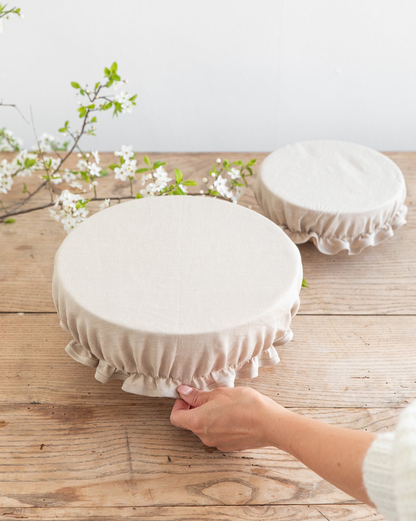 Natural bowl cover set of 2 - MagicLinen