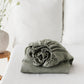 Custom size (inch) linen fitted sheet in Calm sage