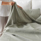 Custom size (inch) linen flat sheet in Calm sage