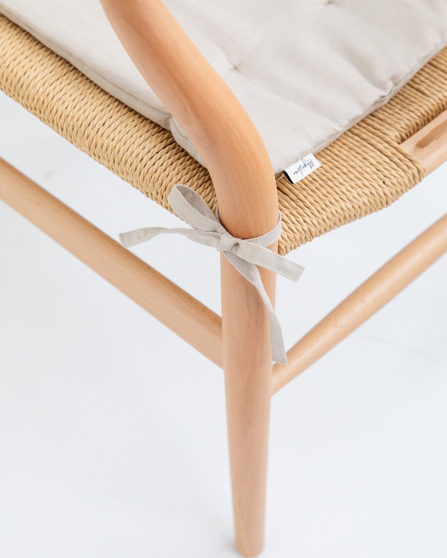 Linen chair topper in Natural - MagicLinen