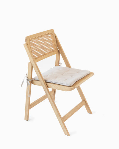 Linen chair topper in Natural - MagicLinen
