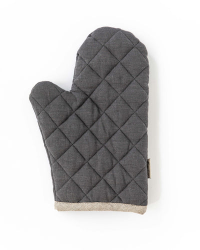 Ofenhandschuh aus Leinen (1 Stück) in Anthrazitgrau