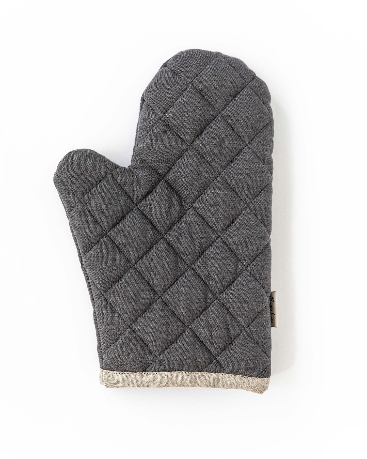 Ofenhandschuh aus Leinen (1 Stück) in Anthrazitgrau