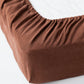 Chocolate brown Linen Fitted Sheet | MagicLinen