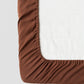 Chocolate brown Linen Fitted Sheet | MagicLinen
