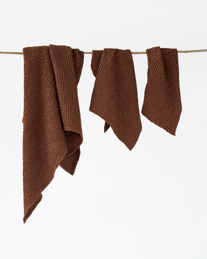 Chocolate brown Linen Towel | MagicLinen