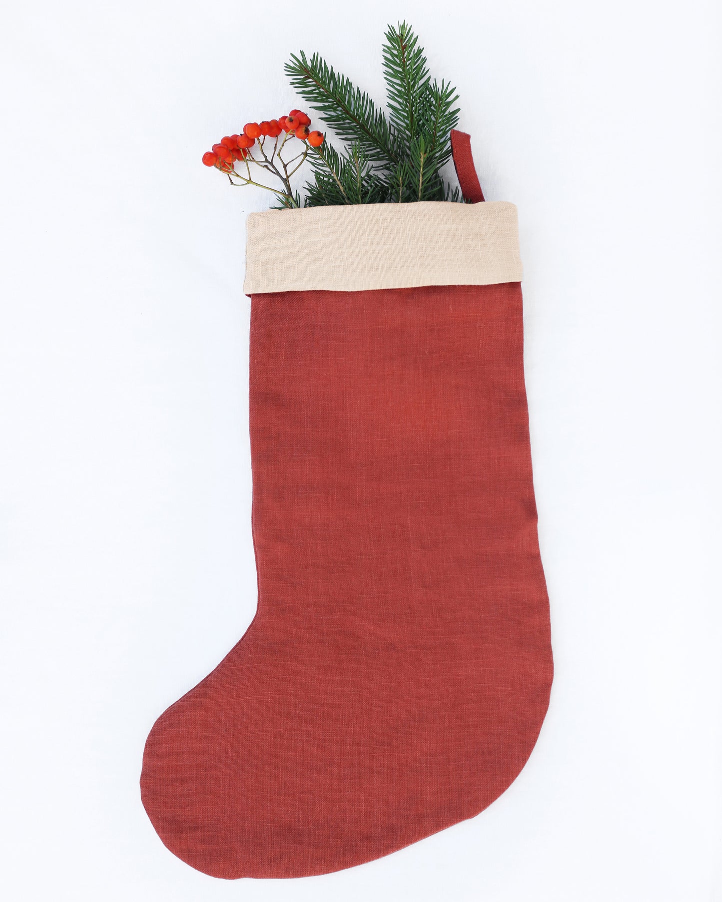 Christmas Stocking in Clay - MagicLinen