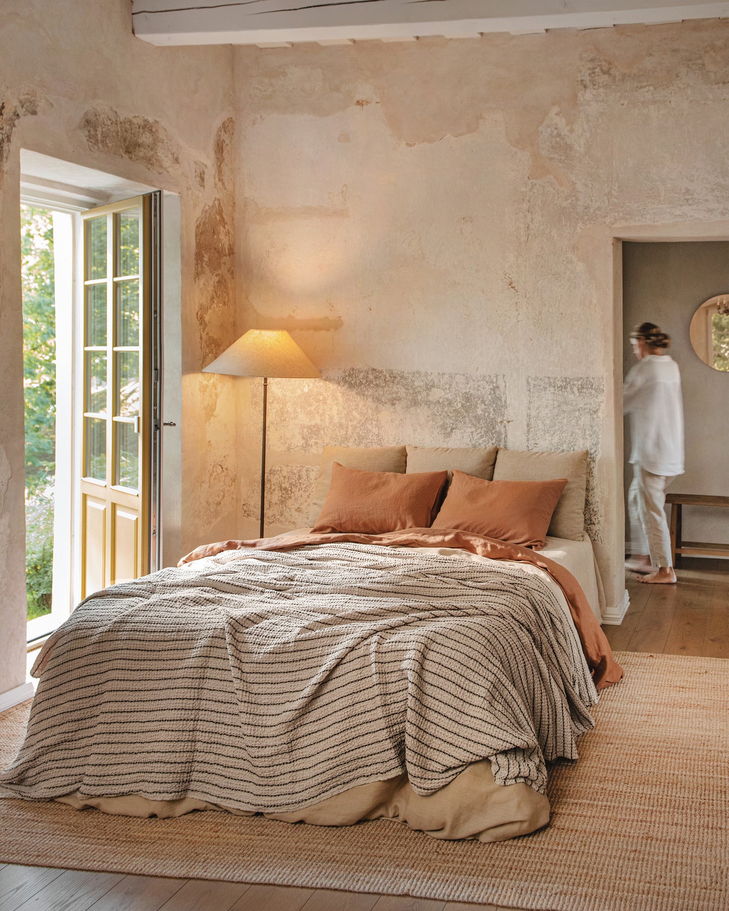 Cinnamon linen duvet cover set (3 pcs)