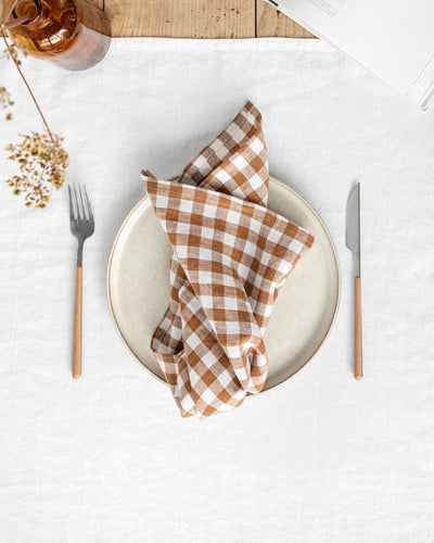 MagicLinen 100% Linen Napkins - Reusable Kitchen Cloth Napkins for Everyday  Use - Eco friendy Dinner Table Napkins Set - Set of 4 - Natural Color