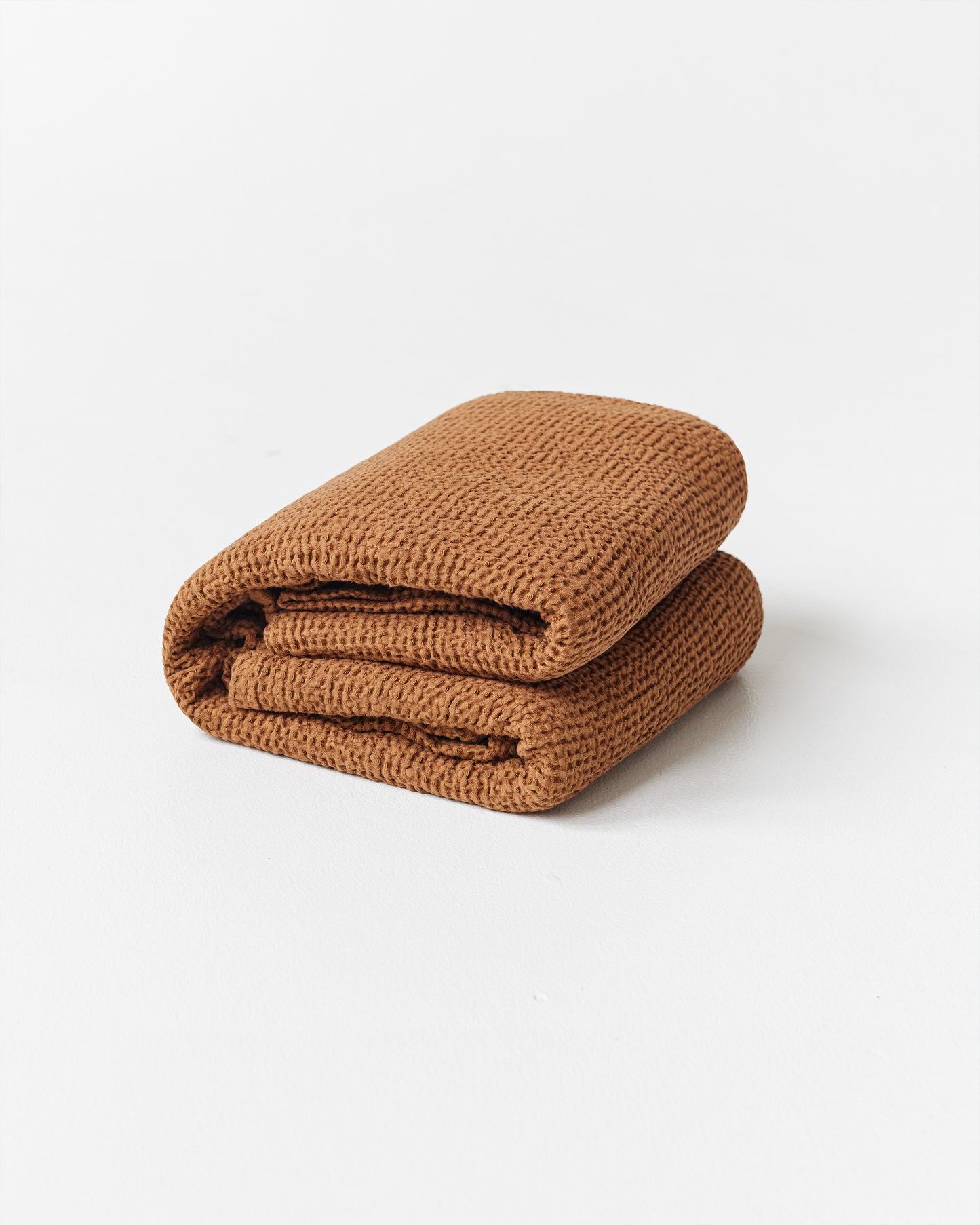 Cinnamon waffle throw blanket