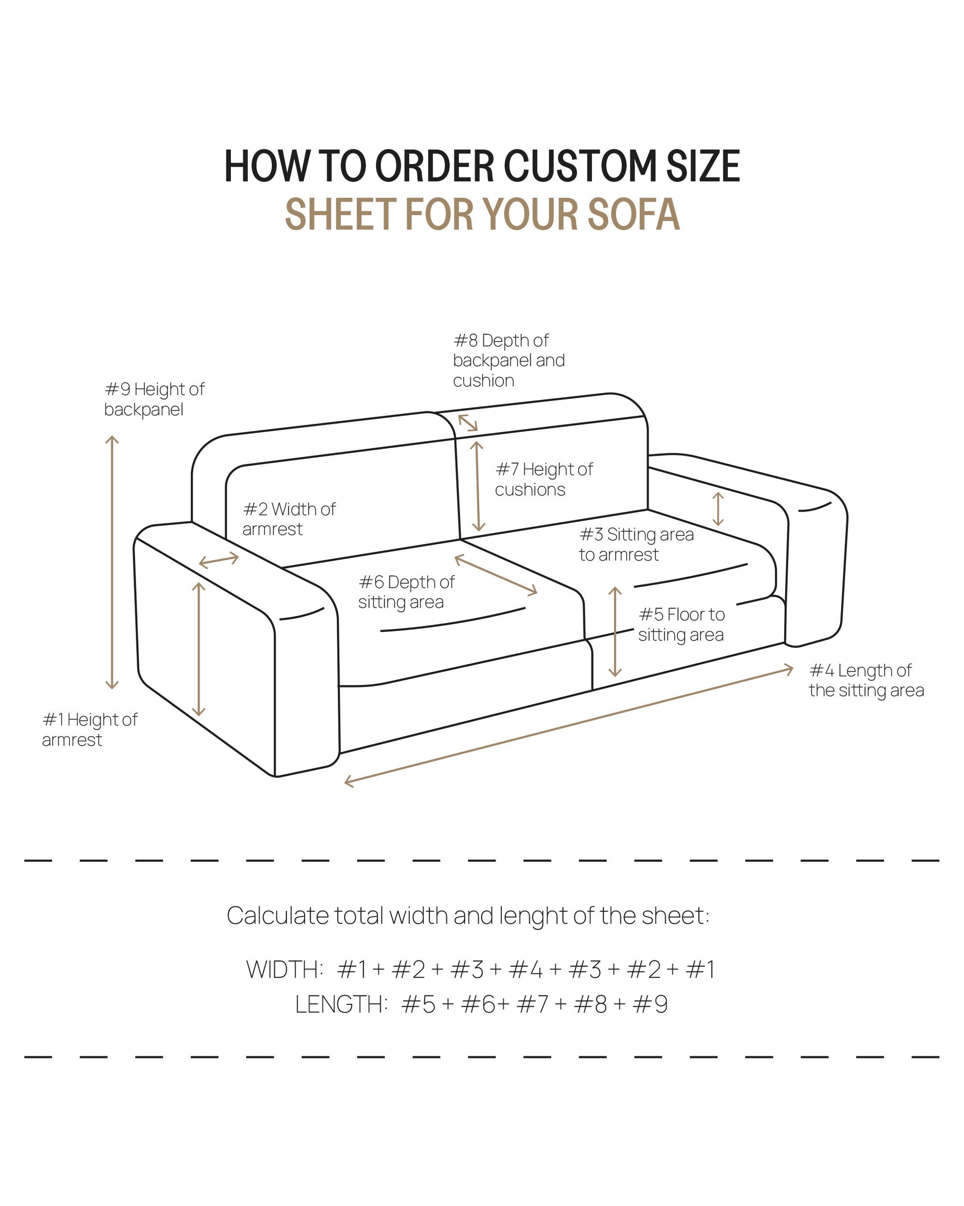 Couch cover measure | MagicLinen