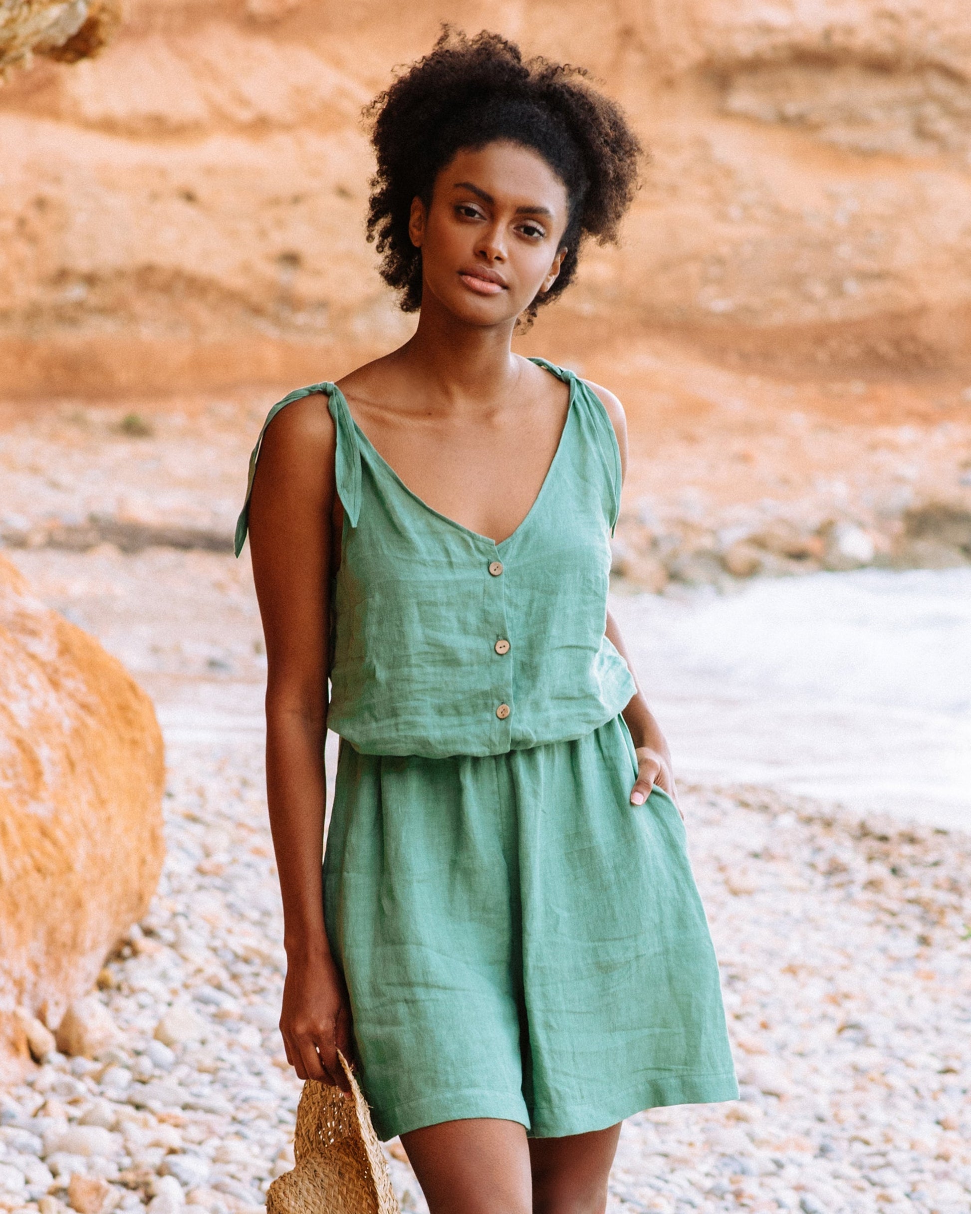 lightweight linen dress fabric Natural Journey Linen Maxi Dress