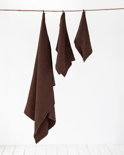 Dark chocolate Linen Towel | MagicLinen
