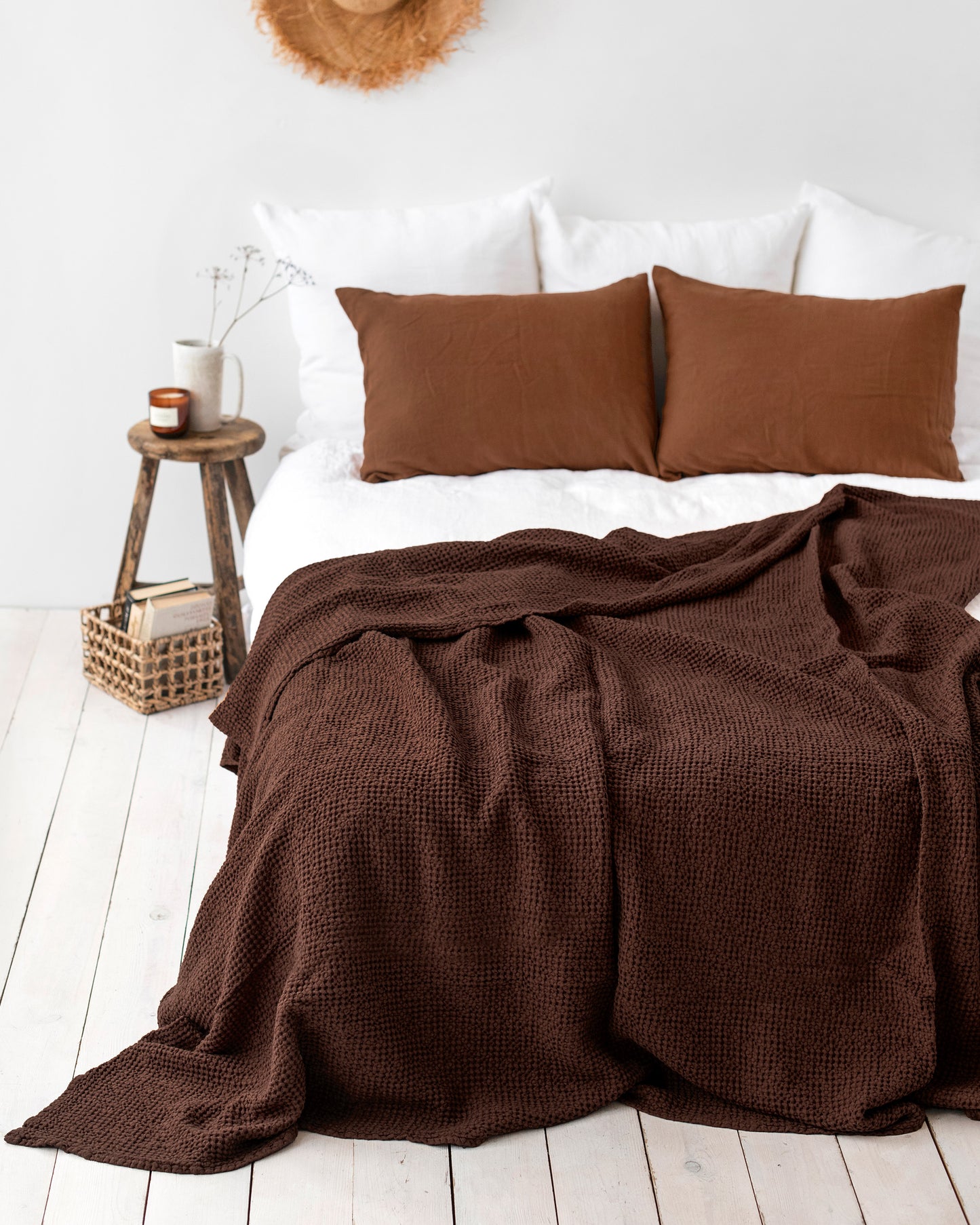 Dark chocolate Waffle Blanket | MagicLinen