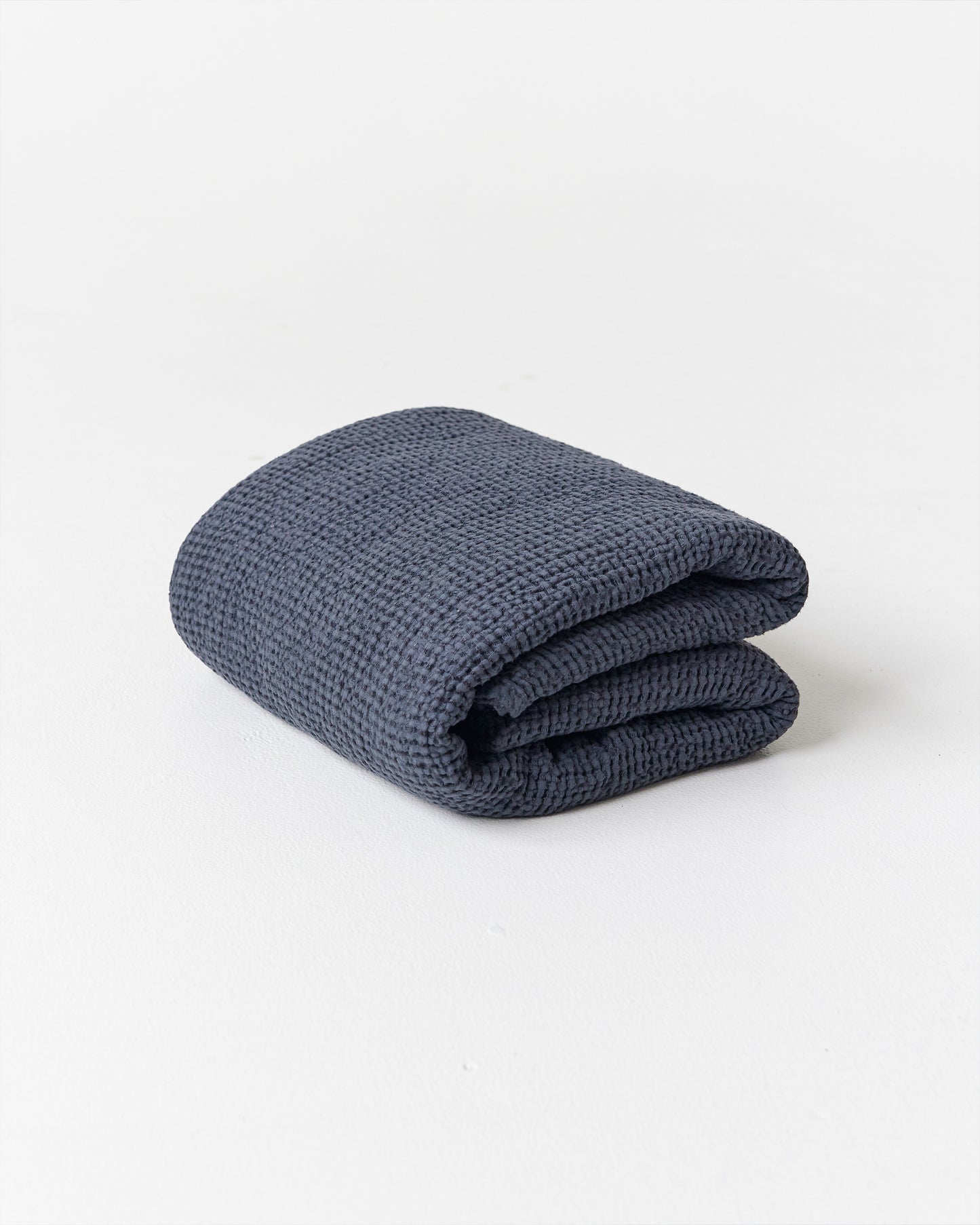 Dark gray waffle throw blanket