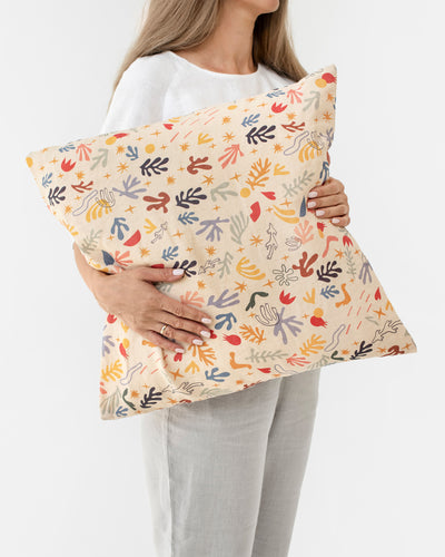Deco Pillow Cover in Abstract Print - MagicLinen