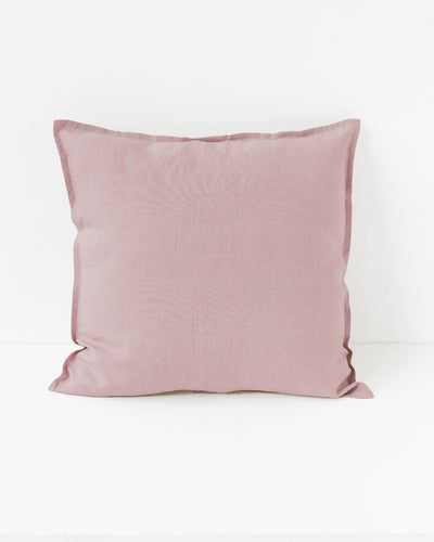 Deco pillow cover with buttons in Woodrose | MagicLinen