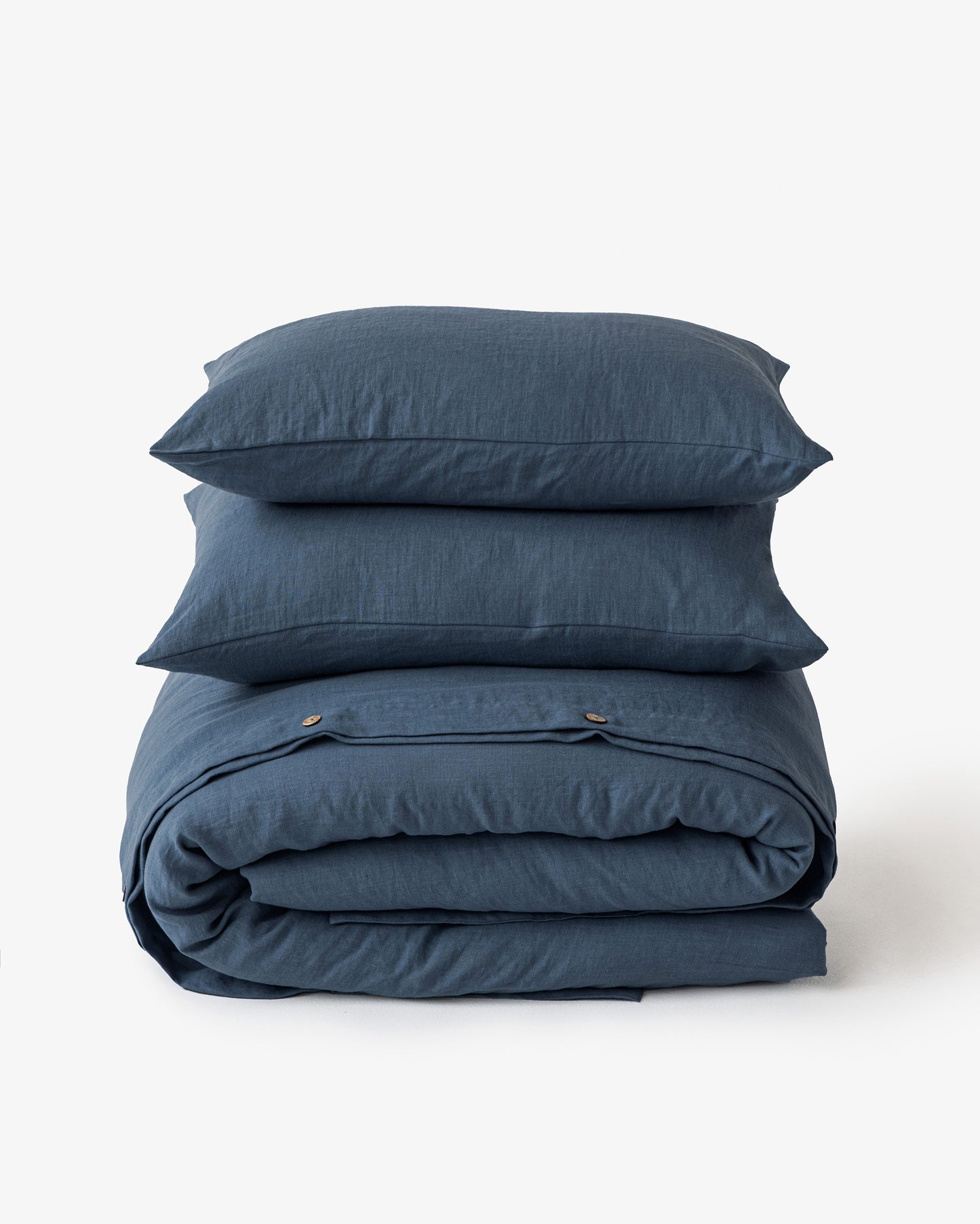 Deep navy blue Linen Duvet Set | MagicLinen